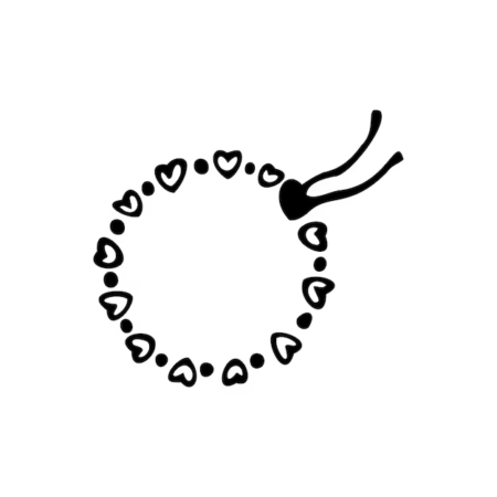 PULSERA DE CORAZON NEGRO